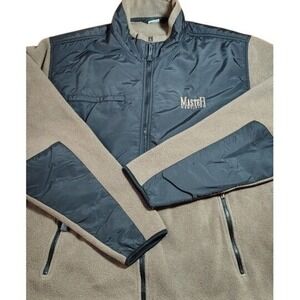 Chrysler Fleece Lined Jacket Master Certified Men XL‎ Brown Black Zip Up Casual